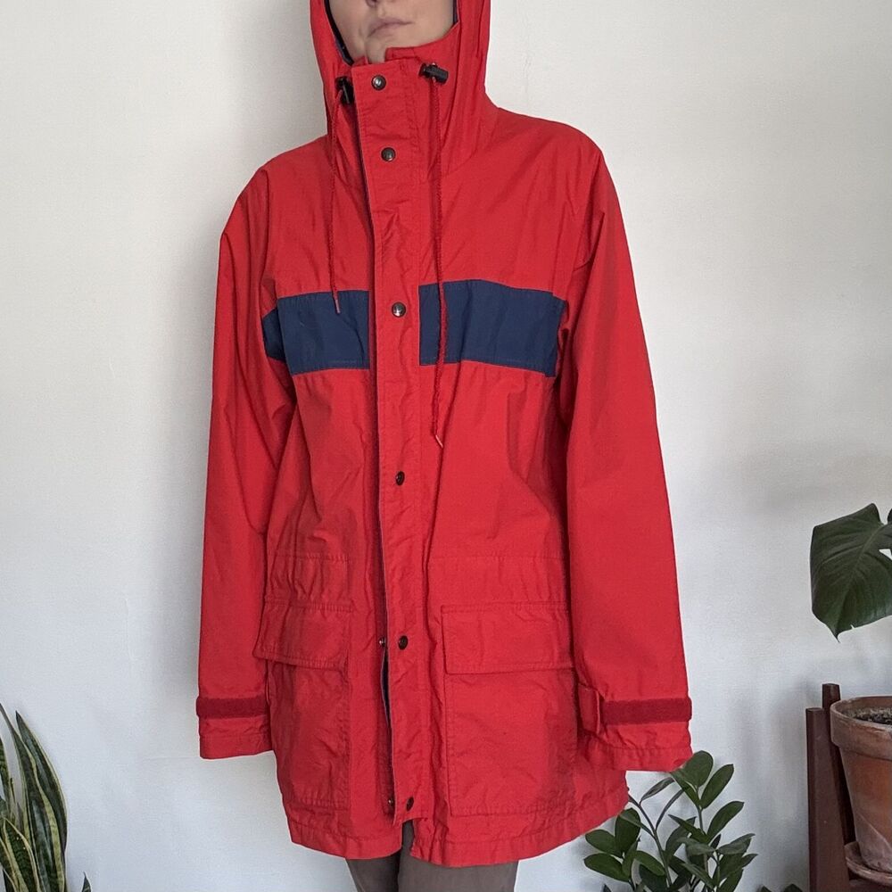 Vintage Eddie Bauer Gore-Tex Hooded Parka Jacket Made USA Colorblock